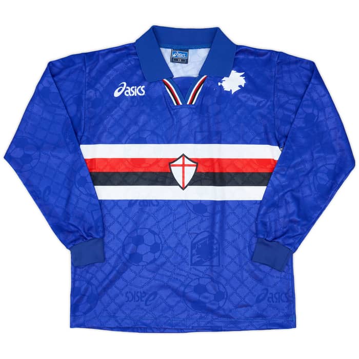1996-97 Sampdoria Home L/S Shirt - 7/10 - (XS)