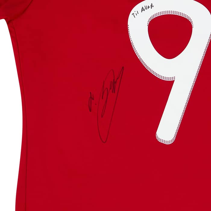 2011 Denmark U-21 Match Issue European Championship Signed Home Shirt Jorgensen #9