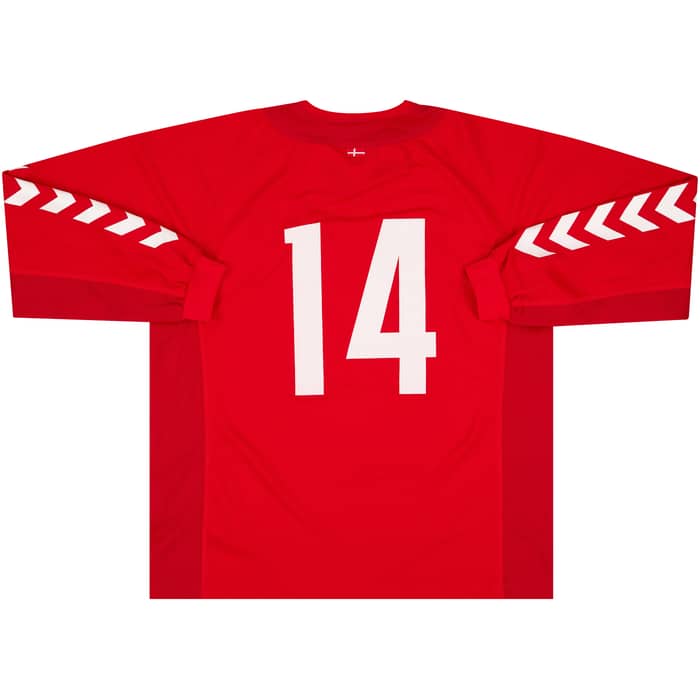 2003-04 Denmark Match Issue Home L/S Shirt #14