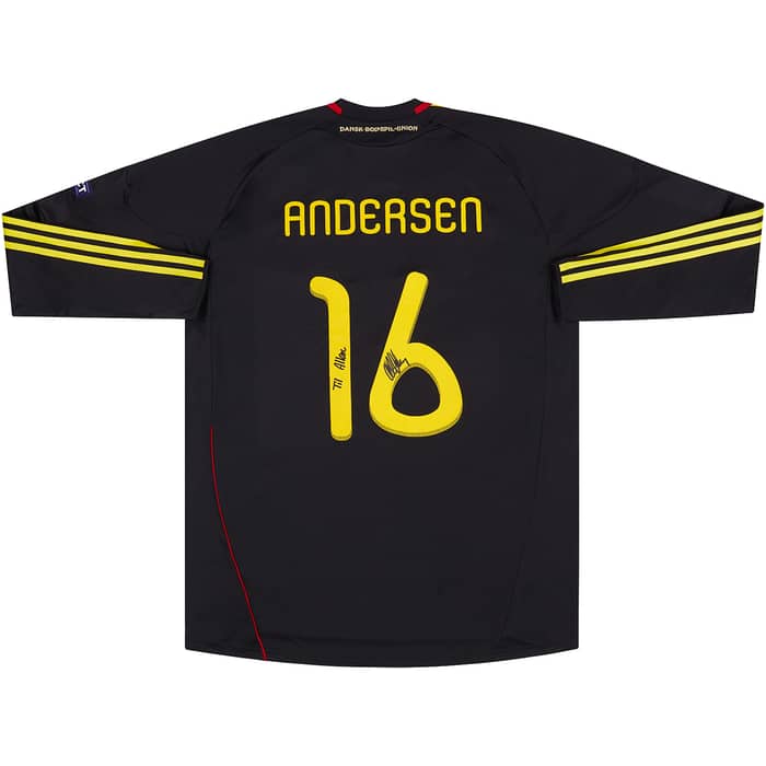 2011 Denmark U-21 Match Issue Signed European Championship GK Shirt Andersen #16