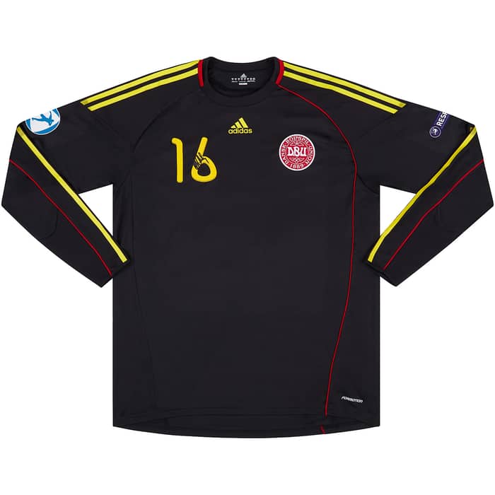 2011 Denmark U-21 Match Issue Signed European Championship GK Shirt Andersen #16