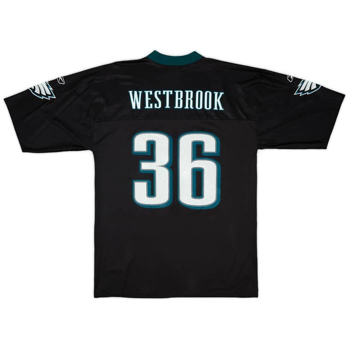 2005-06 Philadelphia Eagles Westbrook #36 Reebok Replica Alternate Jersey - 8/10 - (L)