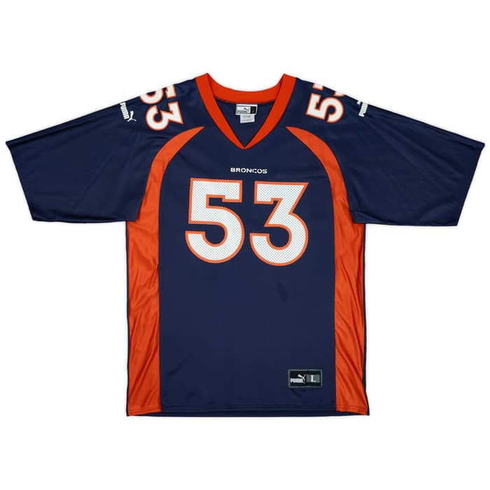 1998-01 Denver Broncos Romanowski #53 Puma Home Jersey - 8/10 - (L)
