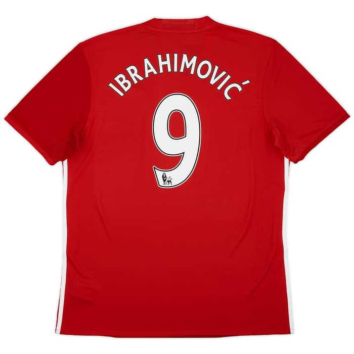 2016-17 Manchester United Home Shirt Ibrahimovic #9 (L)