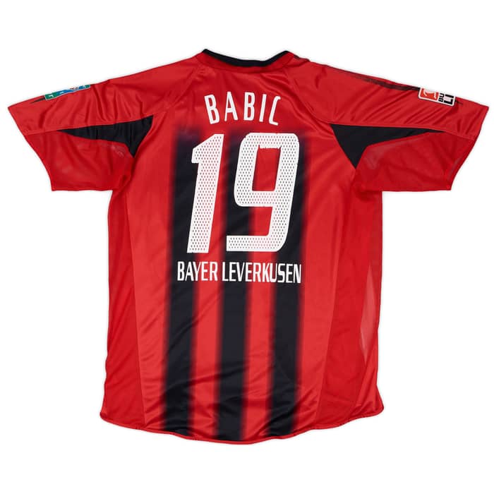 2004-05 Bayer Leverkusen Match Issue Home Shirt Babic #19