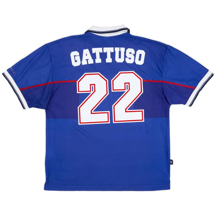 1997-99 Rangers Home Shirt Gattuso #22 - 8/10 - (XL)