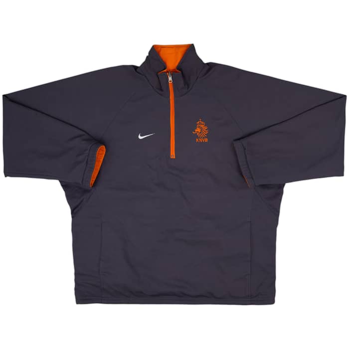 2000-01 Netherlands Nike Reversible 1/4 Zip Track Jacket - 9/10 - (M)