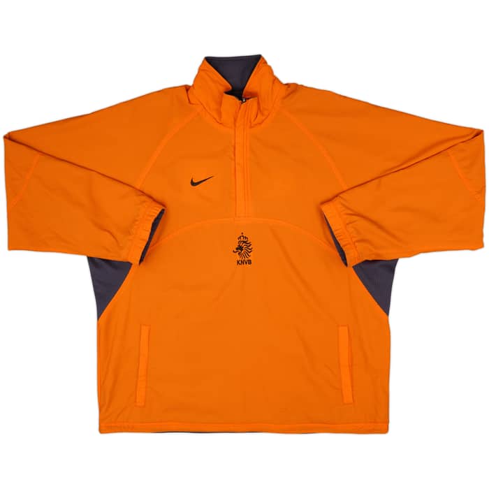 2000-01 Netherlands Nike Reversible 1/4 Zip Track Jacket - 9/10 - (M)