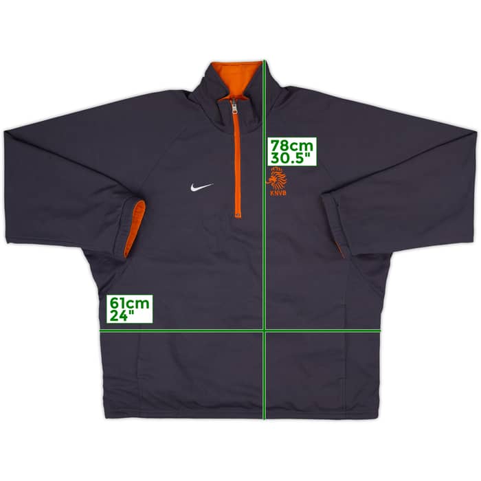 2000-01 Netherlands Nike Reversible 1/4 Zip Track Jacket - 9/10 - (M)