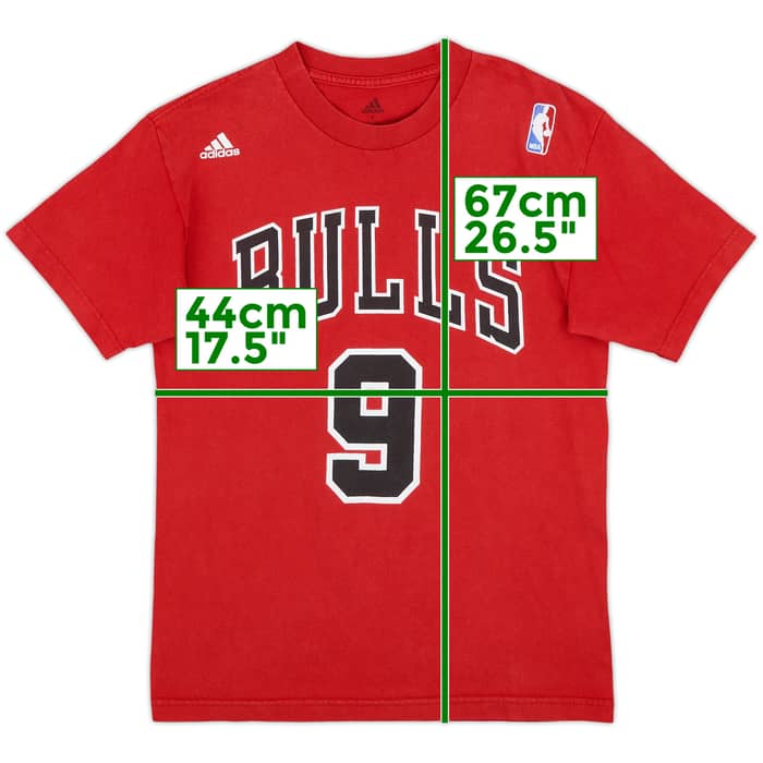 2006-10 Chicago Bulls Deng #9 adidas Tee - 3/10 - (S)