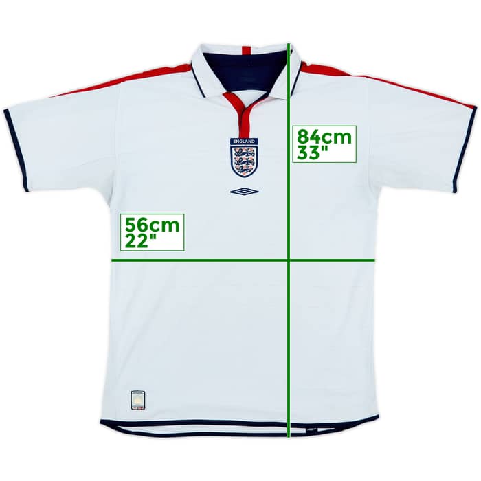 2003-05 England Home Shirt - 5/10 - (XL)