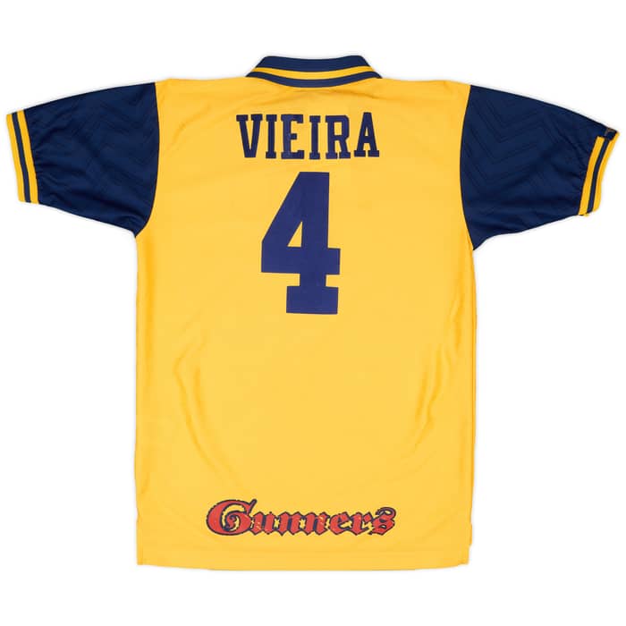 1996-97 Arsenal Away Shirt Vieira #4 - 7/10 - (XL.Boys)