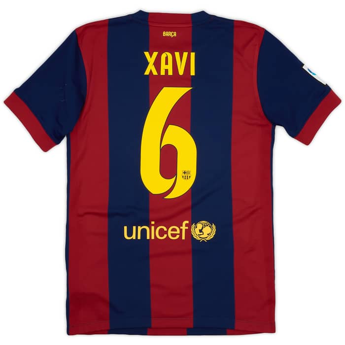 2014-15 Barcelona Home Shirt Xavi #6 - 8/10 - (S)