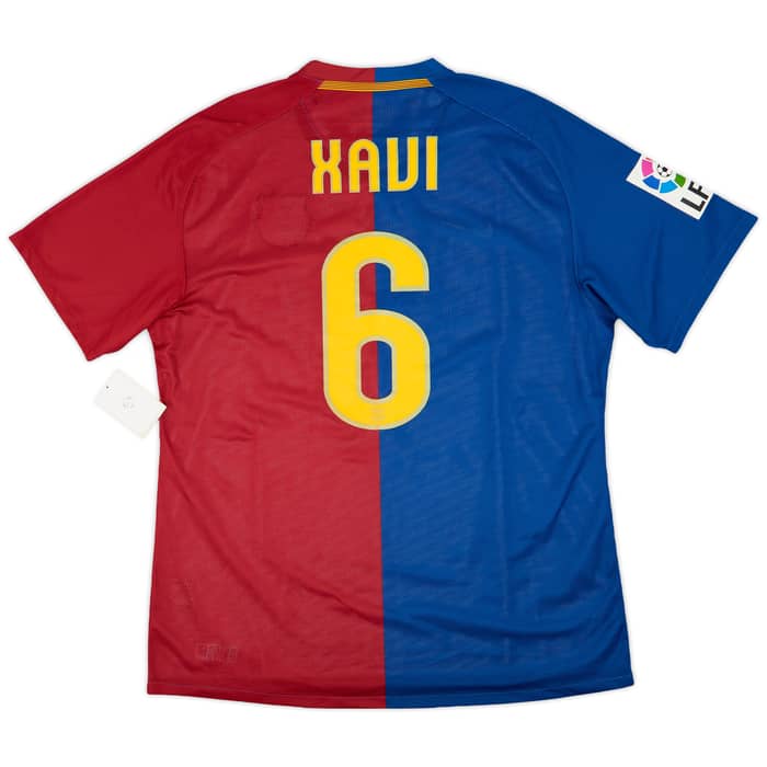 2008-09 Barcelona Player Issue Home Shirt Xavi #6 (XL)