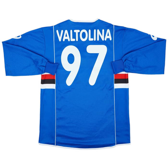 2002-03 Sampdoria Home L/S Shirt Valtolina #97 - 8/10 - (XL)