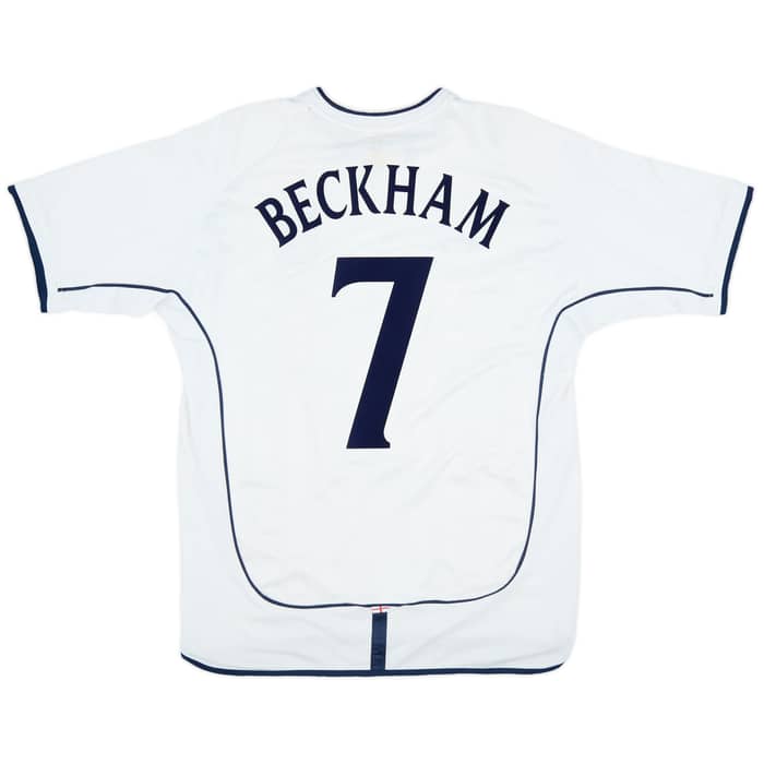 2001-03 England Home Shirt Beckham #7 - 5/10 - (L)