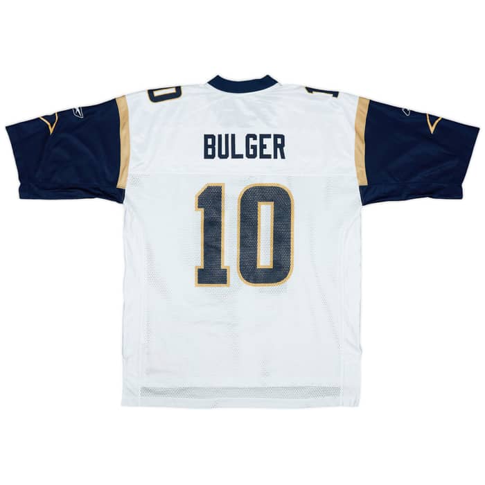 2002-04 St Louis Rams Bulger #10 Reebok On Field Away Jersey - 8/10 - (L)