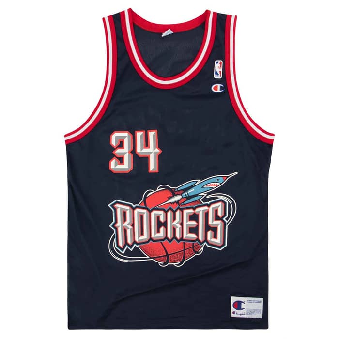 1995-01 Houston Rockets Olajuwon #34 Champion Jersey (Away) L