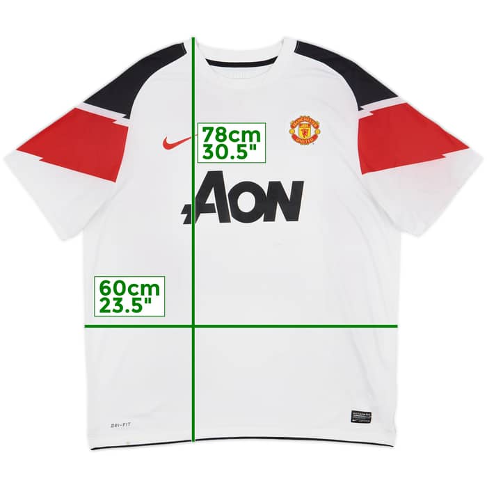 2010-12 Manchester United Away Shirt Evra #3 - 5/10 - (XL)