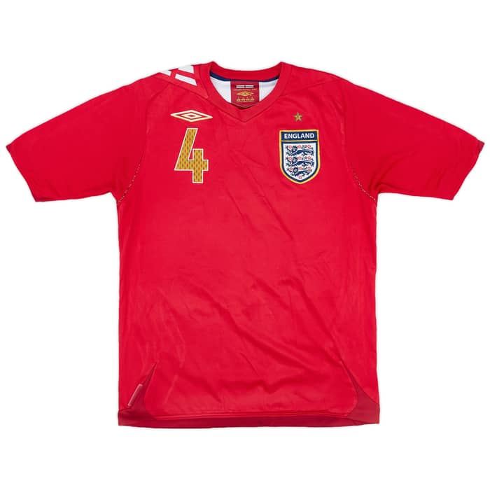 2006-08 England Away Shirt Gerrard #4 - 6/10 - (S)