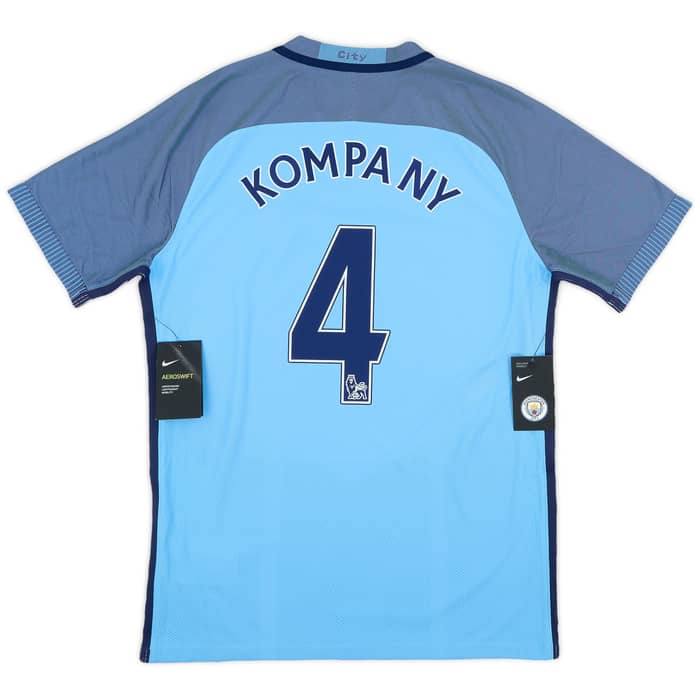 2016-17 Manchester City Authentic Home Shirt Kompany #4 (L)