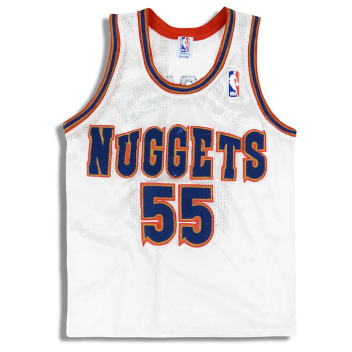 1993-96 Denver Nuggets Mutombo #55 Spalding Jersey (Home) XS