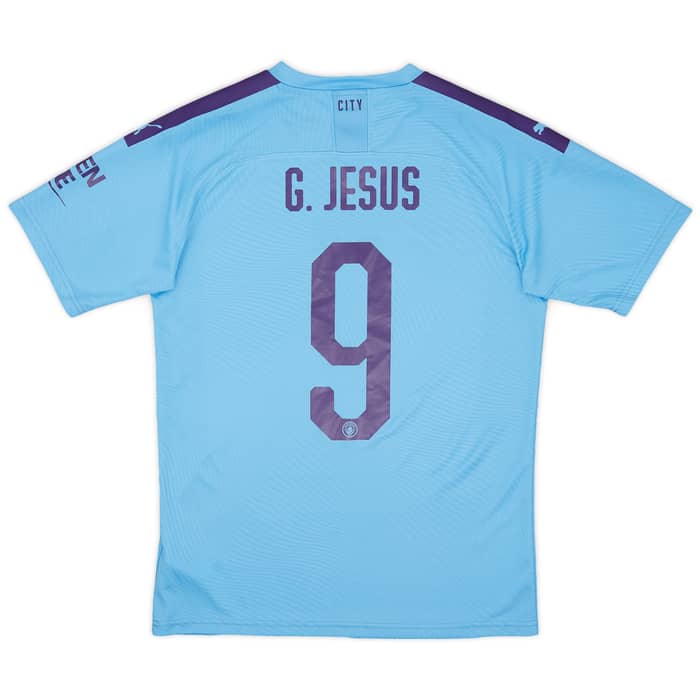 2019-20 Manchester City Home Shirt G. Jesus #9 - 10/10 - (M)