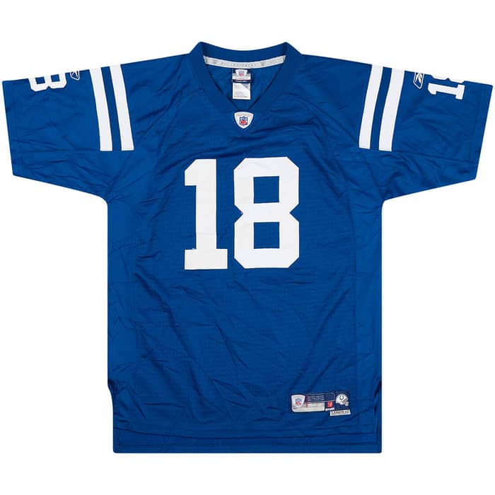 2007 Indianapolis Colts Manning #18 Reebok Premier Jersey (Home) Y
