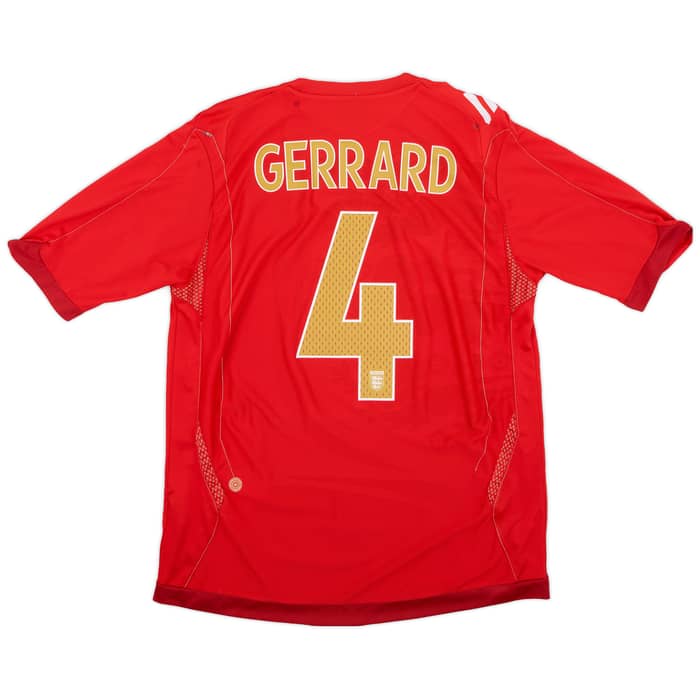 2006-08 England Away Shirt Gerrard #4 - 5/10 - (L)