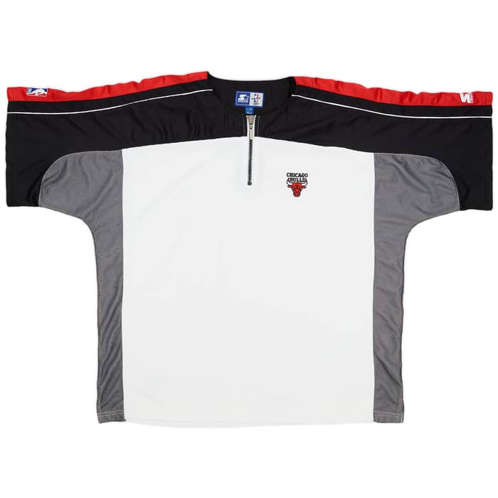 1990s Chicago Bulls Starter 1/4 Zip Shooting Shirt - 8/10 - (L)