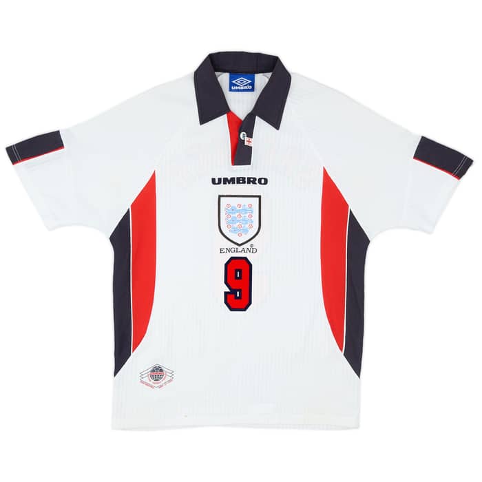 1997-99 England Home Shirt Shearer #9 - 7/10 - (M)