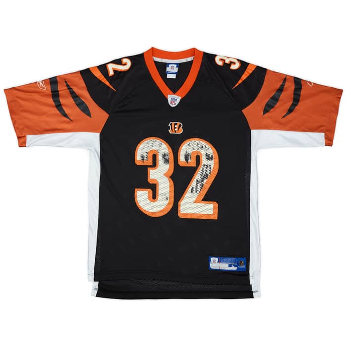 2005-06 Cincinnati Bengals Rudi Johnson #32 Reebok On Field Home Jersey - 5/10 - (L)