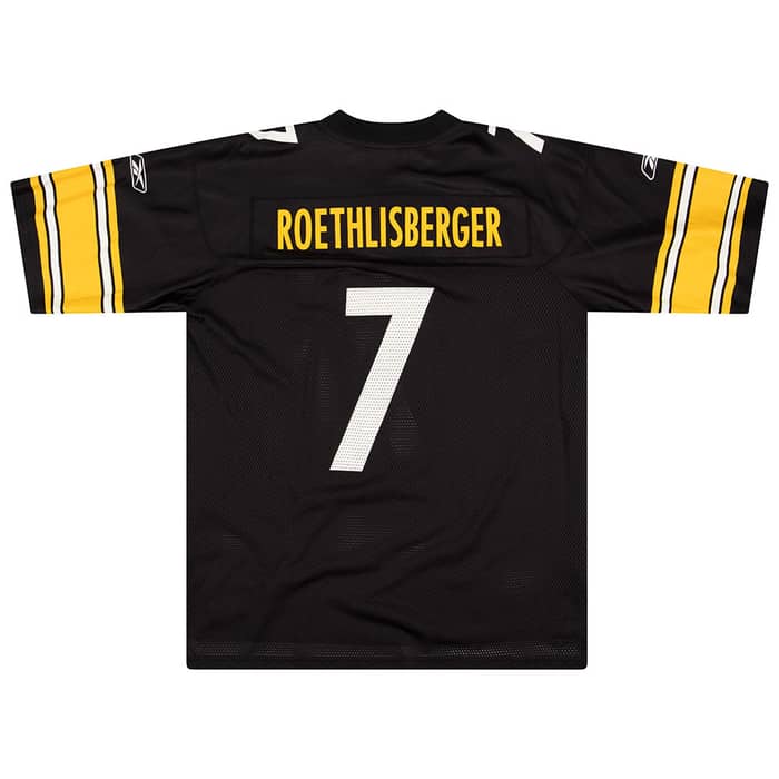 2005-06 Pittsburgh Steelers Roethlisberger #7 Reebok On Field Jersey (Home) Y