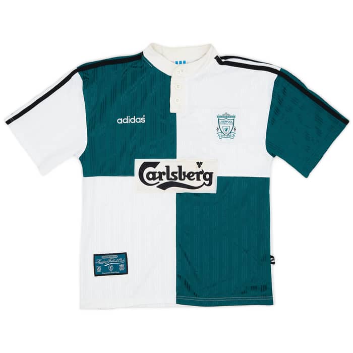 1995-96 Liverpool Away Shirt Collymore #8 - 5/10 - (L.Boys)