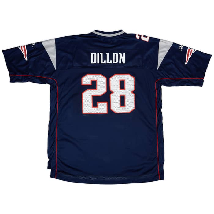 2005-06 New England Patriots Dillon #28 Reebok On Field Home Jersey - 7/10 - (XXL)
