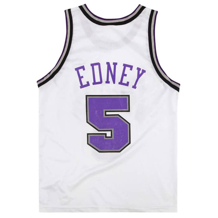 1995-97 Sacramento Kings Edney #5 Champion Jersey (Home) M