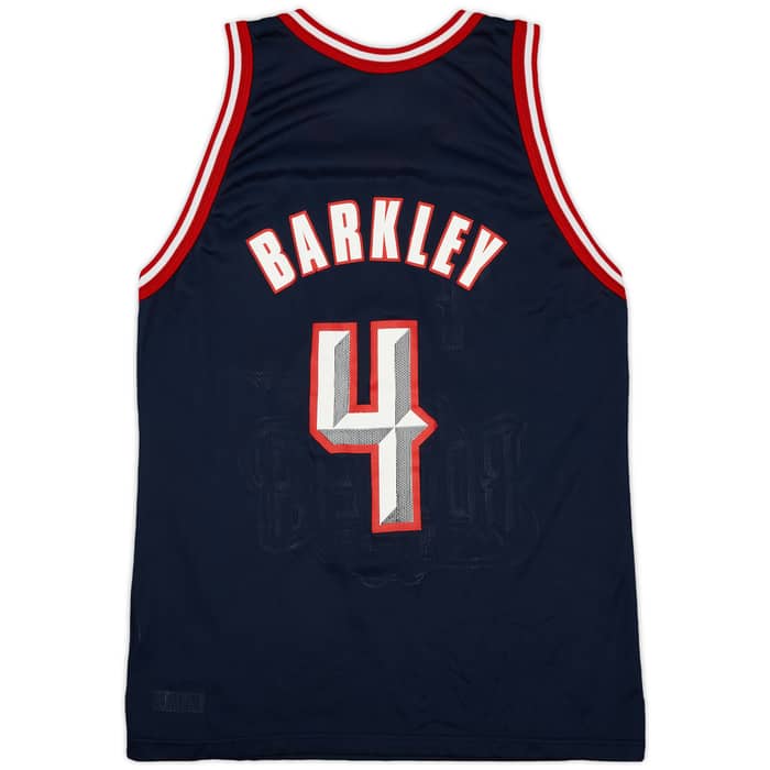 1996-00 Houston Rockets Barkley #4 Champion Away Jersey - 9/10 - (L)