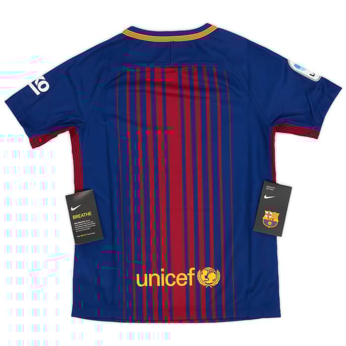 2017-18 Barcelona Home Shirt (S.Boys)