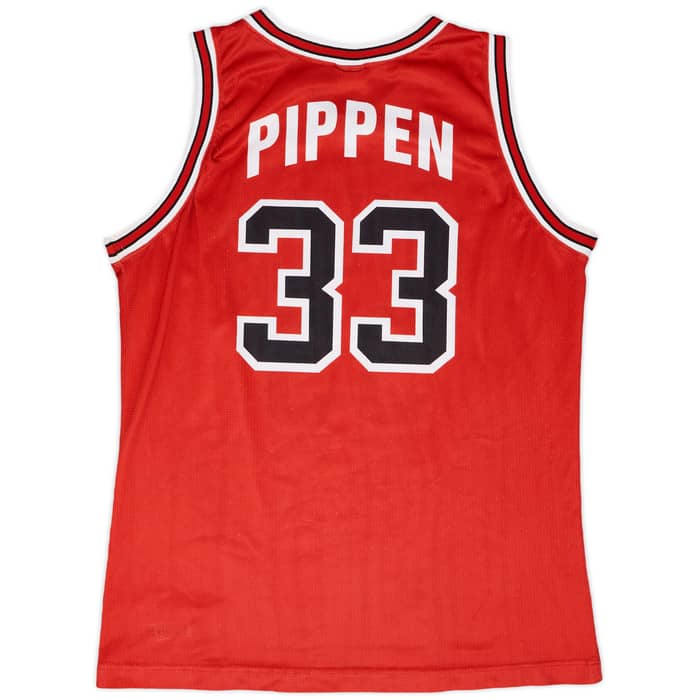 1991-98 Chicago Bulls Pippen #33 Champion Away Jersey - 8/10 - (XL)