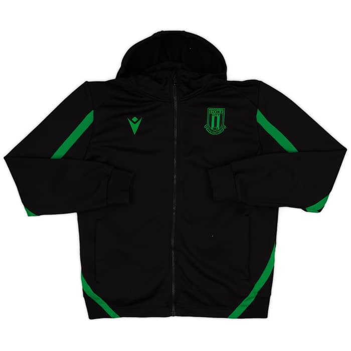 2021-22 Stoke City Macron Hooded Track Jacket - 8/10 - (L)