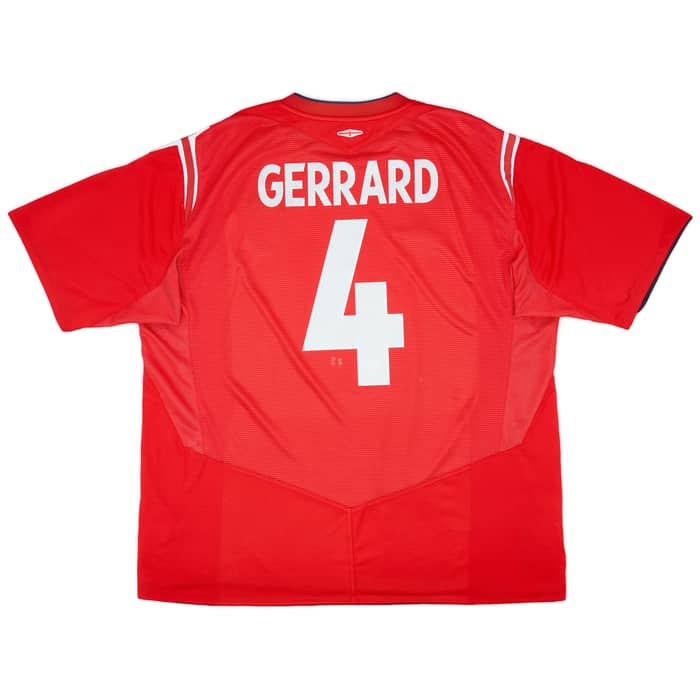 2004-06 England Away Shirt Gerrard #4 - 6/10 - (3XL)