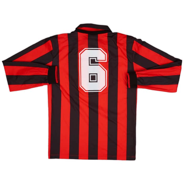 1992-93 AC Milan Home L/S Shirt #6 - 8/10 - (M)