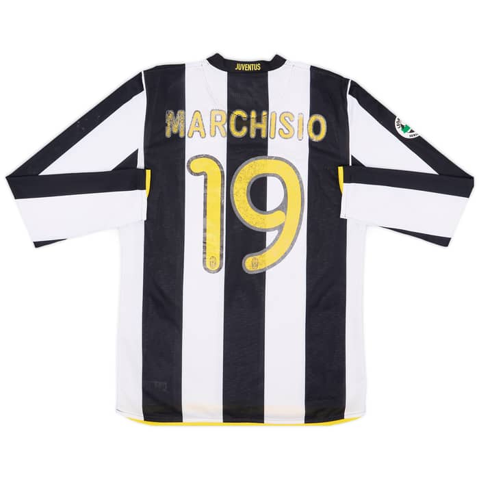 2008-09 Juventus Match Issue Home L/S Shirt Marchisio #19