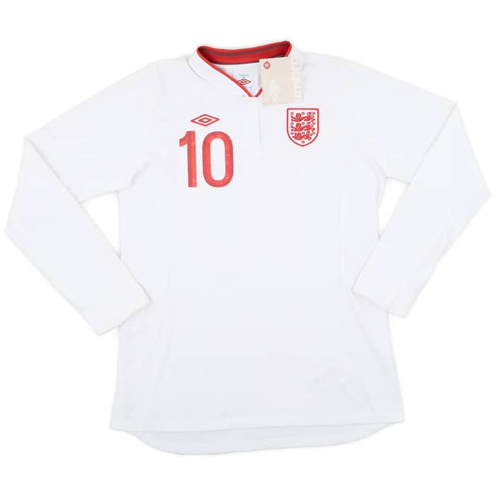 2012-13 England Home L/S Shirt #10 (M)