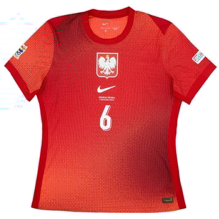 2024 Poland Match Issue Nations League Away Shirt Piotrowski #6