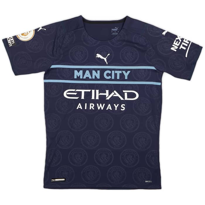 2021-22 Manchester City Match Issue Third Shirt Stones #5