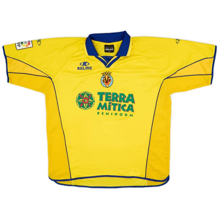 2002-03 Villarreal Match Issue Home Shirt #4