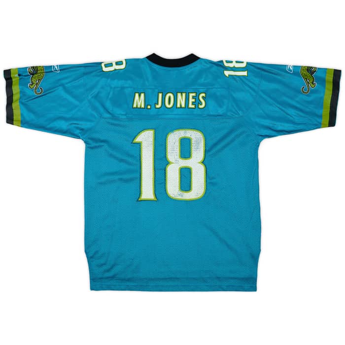 2005-06 Jacksonville Jaguars M.Jones #18 Reebok On Field Home Jersey - 3/10 - (L)