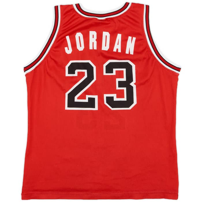 1991-98 Chicago Bulls Jordan #23 Champion Away Jersey - 6/10 - (L.Boys)