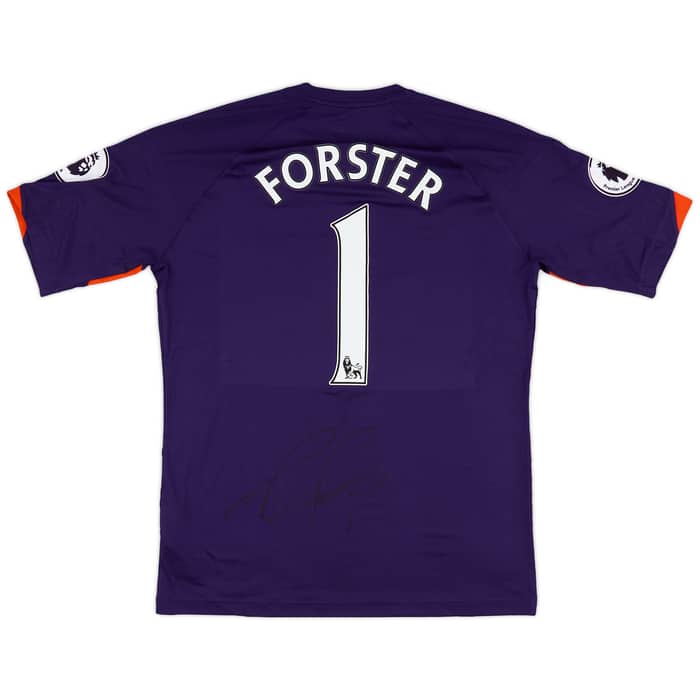 2016-17 Southampton Match Issue Signed GK Shirt Forster #1